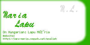 maria lapu business card
